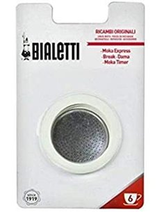 Bialetti Guarnizione e filtro in alluminio 6 tazze : : Casa e  cucina