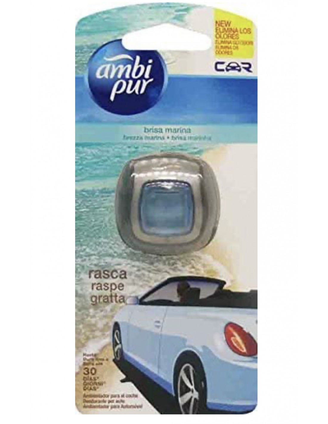 6X AMBI PUR CAR BREZZA MARINA Usa e gett. profumo deodorante per