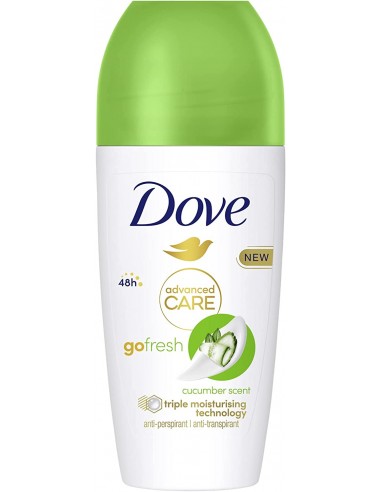Dove, Deodorante Roll On Advanced Care Cetriolo e Tè Verde Protezione Fino  a 48 Ore, Deodorante Uomo e Donna, 50ml