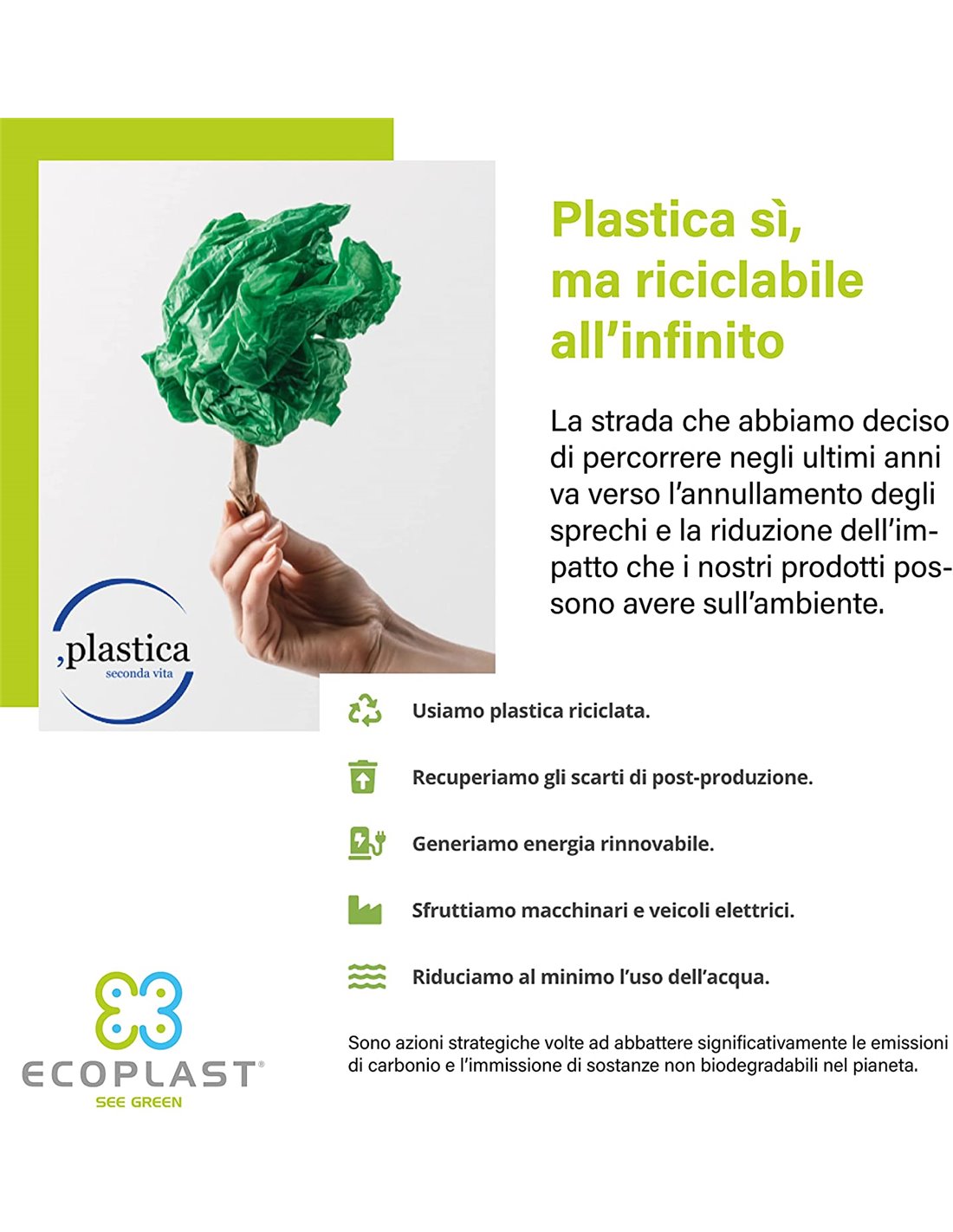 Ecoplast, Pattumiera per Raccolta Differenziata, con Doppia